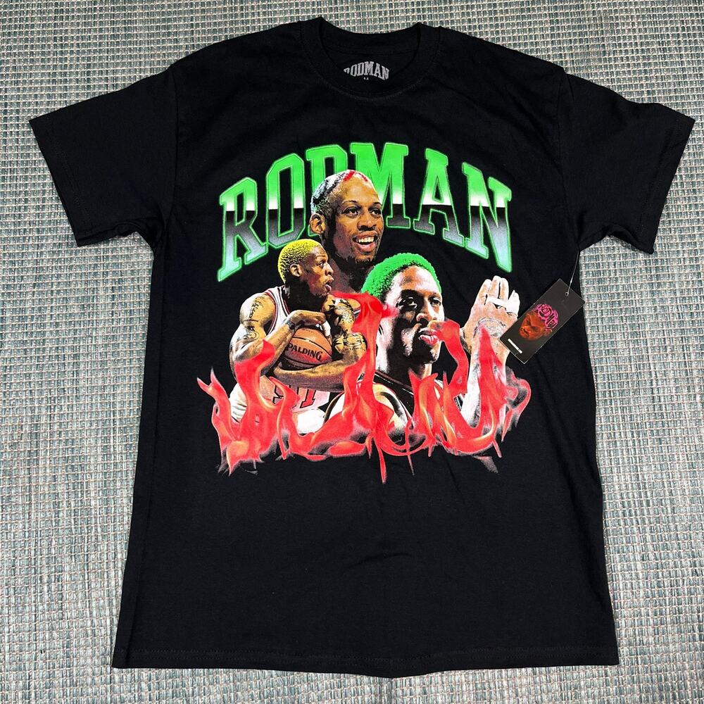 Rodman Basketball Black T Shirt Mens Sz‎ M New